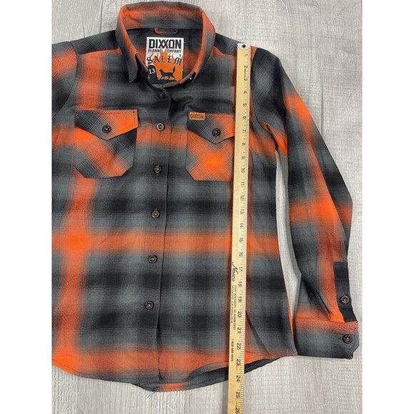 Dixxon Flannel Company Women's Small Salem 13 Flannel Orange Black Rare Fall U - Picture 5 of 8